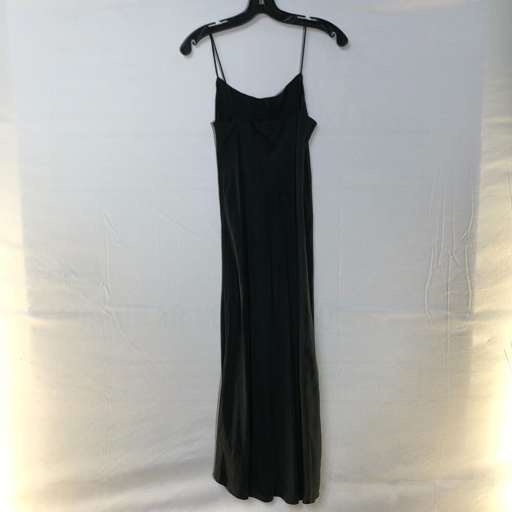J. Crew Black V Neck Spaghetti Strap Maxi Dress 00